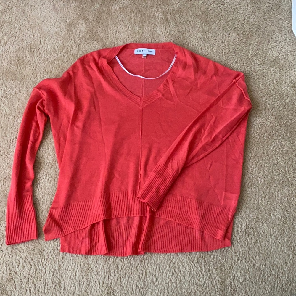 Coral knit top from revolve